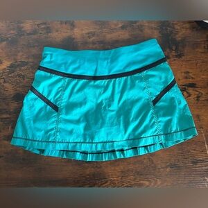 NWOT Lululemon Athletica Blue Mini Skater Skirt with Pleated Ruffles